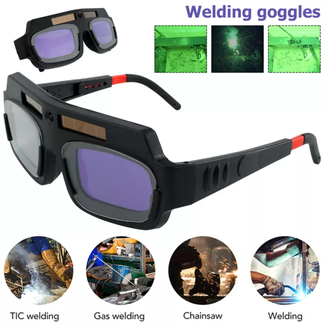 Solar Powered Auto Darkening Welding Glasses True Color View Eye `