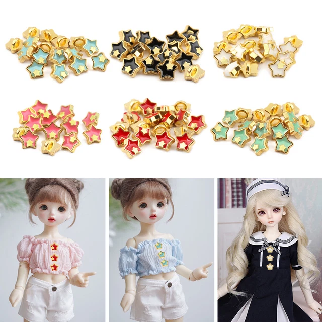 Mini botones de decoración hebillas de metal hágalo usted mismo muñeca ropa hebilla de coser