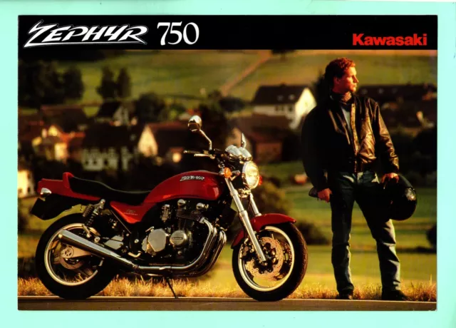 ▬► Prospectus Brochure Catalogue KAWASAKI Zephyr 750 Moto 199? 4 pages