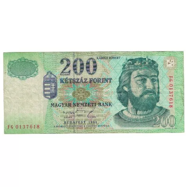 [#634085] Banknote, Hungary, 200 Forint, 1998, KM:178a, AU(50-53)