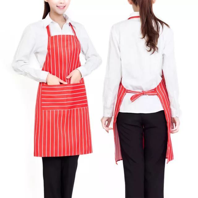 Apron Butcher Crafts Baking Restaurant Chefs Kitchen BBQ Cooking Striped Plain 3