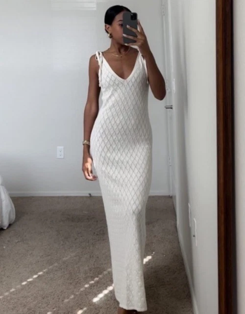 white christmas dresses Zara Rose Crochet Maxi Dress main image 1
