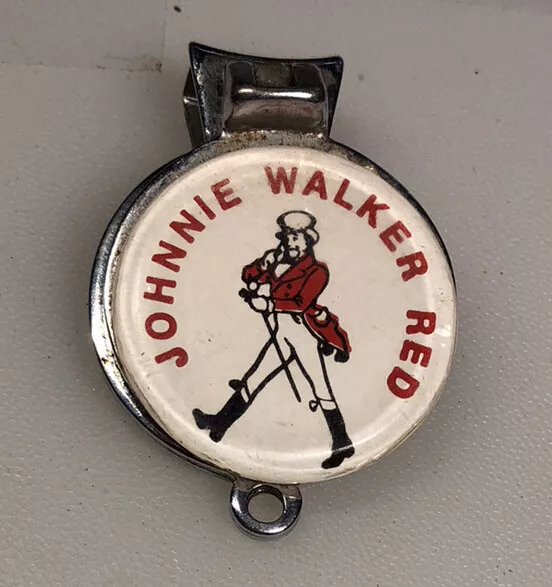 Johnny Walker Red Fingernail Clippers Vintage Keychain Advertising Whiskey