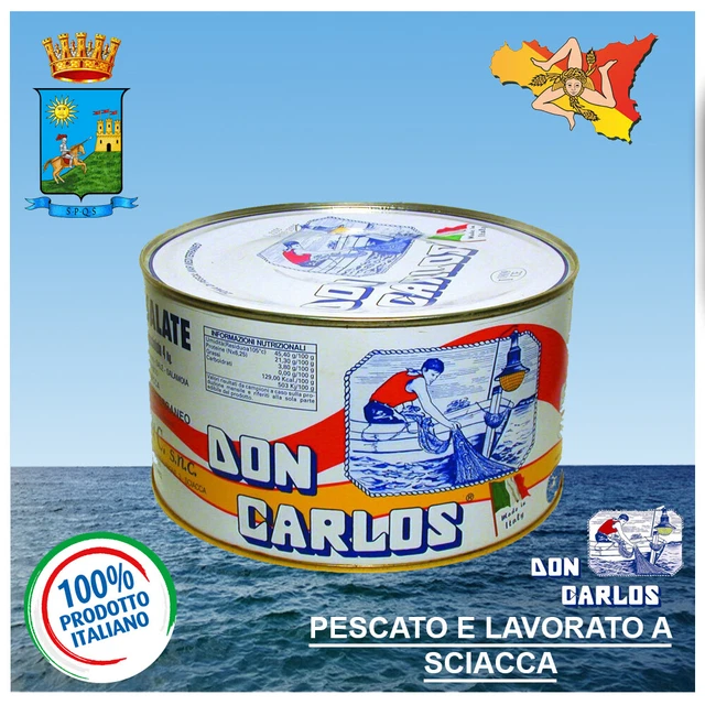 Acciughe Salate Di Sciacca Lavorato A Mano 850G Alta Qualita  Don Carlos