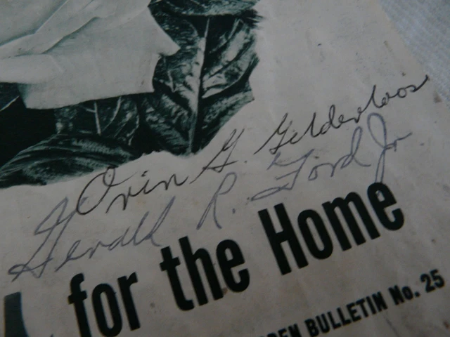 Gerald Ford  Signed  Department of Agriculture Bulletin 1960's
