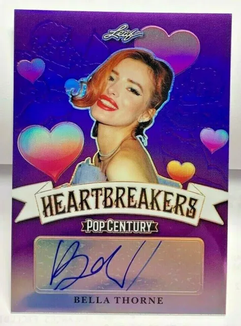 Bella Thorne 2019 Feuille Métal Pop Siècle Heartbreakers Violet Autographe Auto