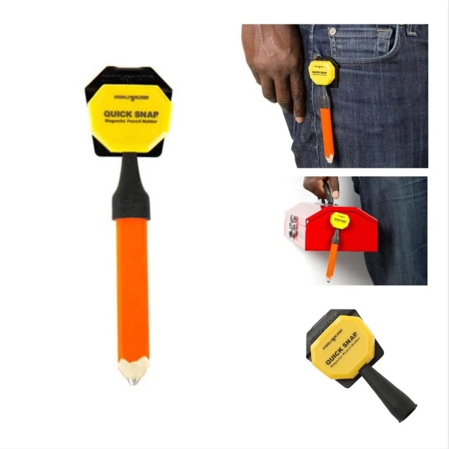 Quick Snap Magnetic Pencil Holder with Belt Clip stick to all metal surfaces