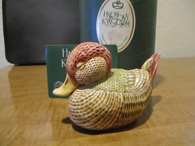 Harmony Kingdom Pondering Ruddy Duck Early Pc UK Made Box Figurine 2XSGN