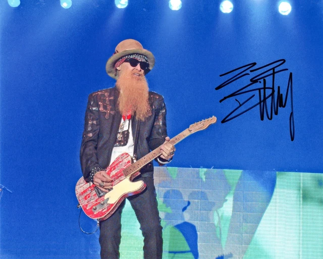 A fantastic 10x8 Autographed Photo of Billy Gibbons & CoA