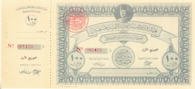 Egypt (Palestine Support Fund) 100 Kurush UNC