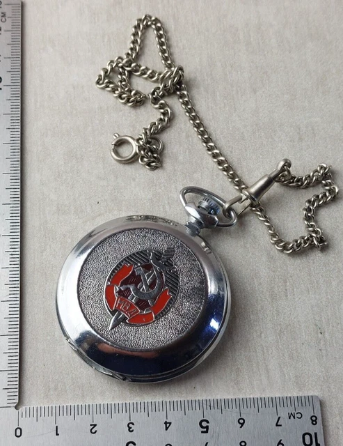 Montre Gousset Mécanique Soviétique/russe Molnija - Fonctionne Mais Aiguille Seconde Décollée - Occasion