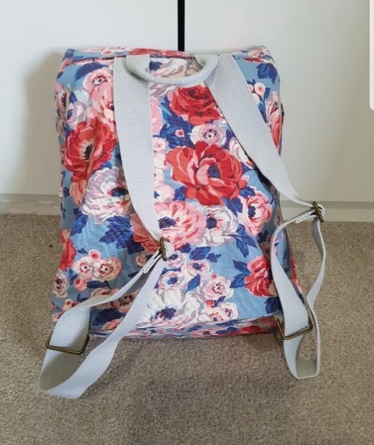 Girls Cath Kidston Rucksack Backpack Bag canvas blue floral 2