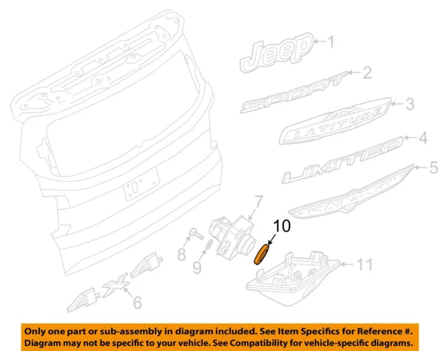 Ram CHRYSLER OEM 15-18 ProMaster City Back Door-Rear Camera Seal 68202199AA