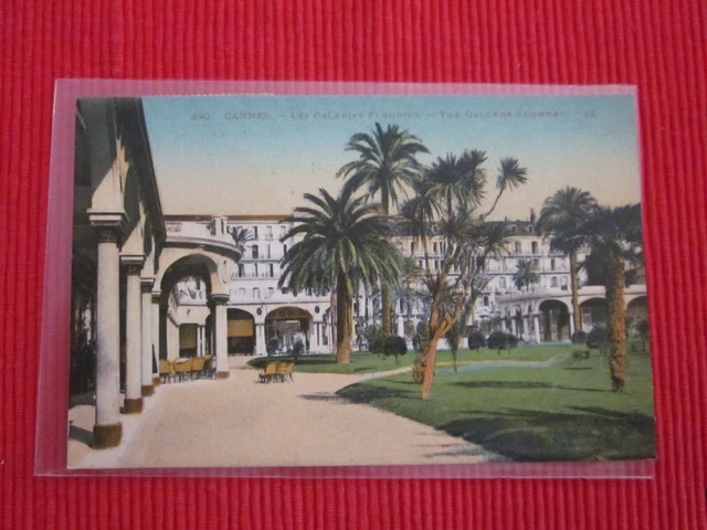 Cpa Ecrite Timbre Cannes Les Galeries Fleuries 06