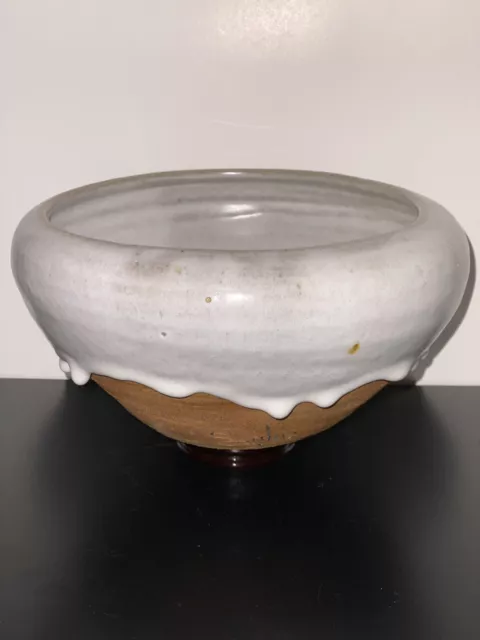 Large Ceramic Studio Art Ash Glazed Decorative Bowl Artisan Signed “ B Sabo”