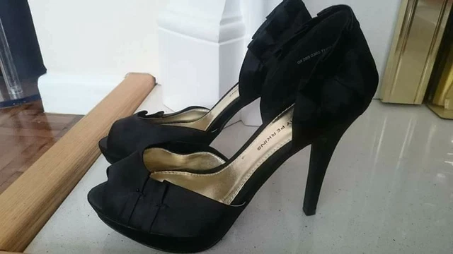 Dorothy perkins talons hauts 5 38 robe noire chaussures de mariage robe de bal talon aiguille