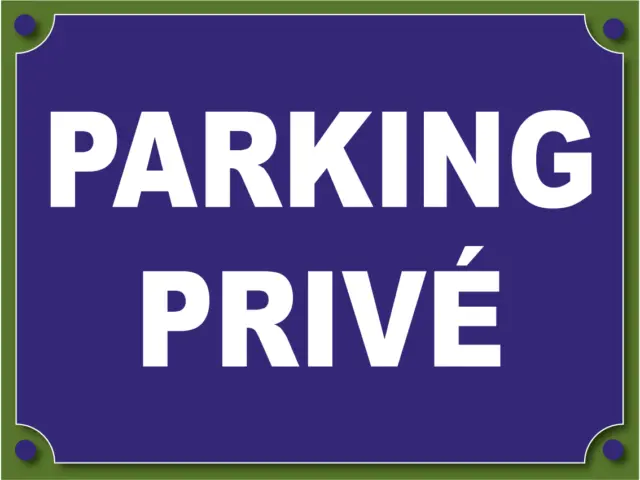 Panneau PVC Parking Privé (carré). Panneau stationnement interdit.