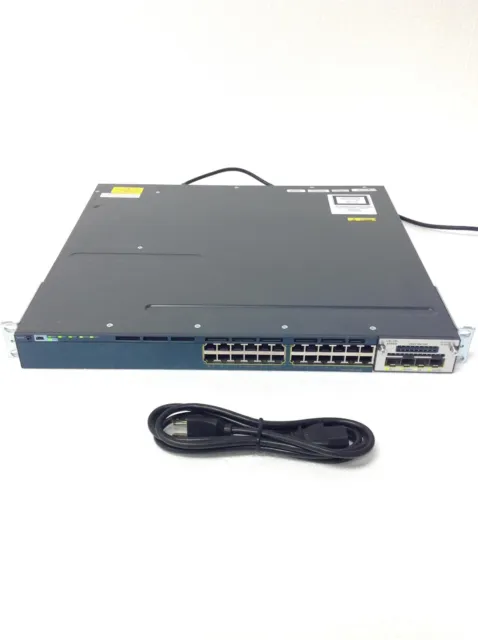 CISCO Catalyst 3560-X WS-C3560X-24T-S 24 Ports Rackmount Network Switch w/PS