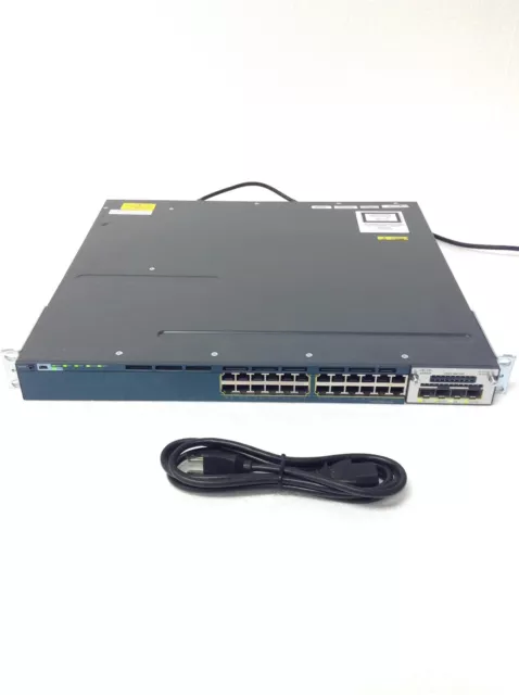 CISCO Catalyst 3560-X WS-C3560X-24T-S 24 Ports Rackmount Network Switch w/PS CISCO Catalyst 3560-X WS-C3560X-24T-S 24 Ports Rackmount Network Switch w/PS