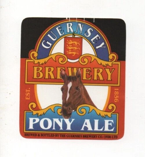 Guernsey - Vintage Beer Label - Guernsey Brewery - Pony Ale