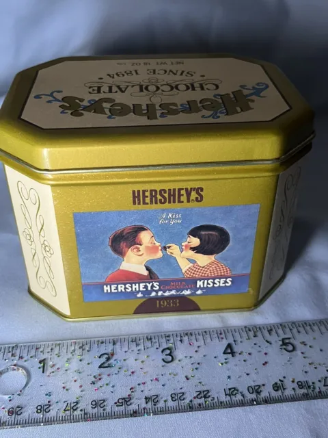 HERSHEY’S KISSES “A Kiss For You” Tin Milk Chocolate Vintage Tin Box
