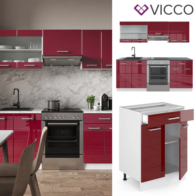 Bloc De Cuisine Encastrable Vicco R-Line 200 Cm
