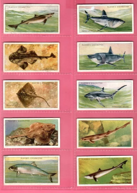 PLAYERS: Sea Fishes 1935 Full Set 50 Cigarette Cards