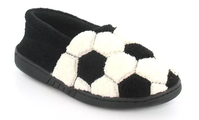 Knights Boys Novelty Slippers Football Hernandez Slip On black white UK Size