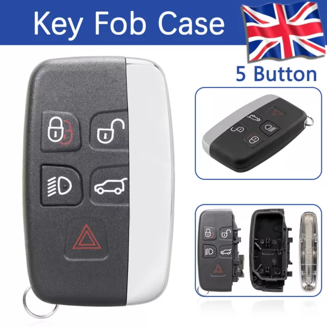 Replacement 5 Button Key Fob Case Shell for Land Rover Range Rover Sport Evoque