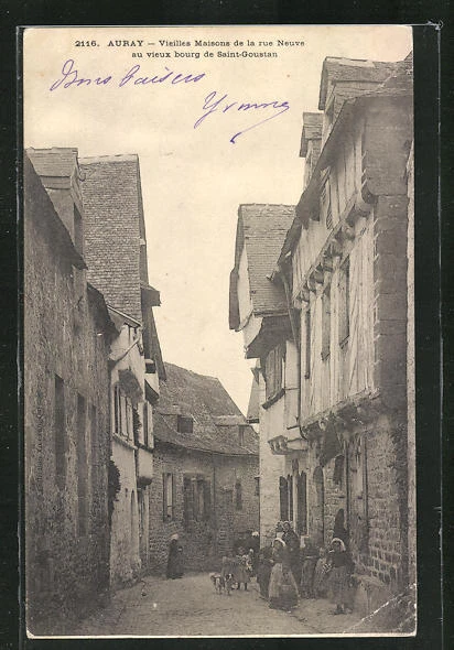 CPA Auray, Old Houses from Rue Neuve to the Old Town of Saint-Goustan