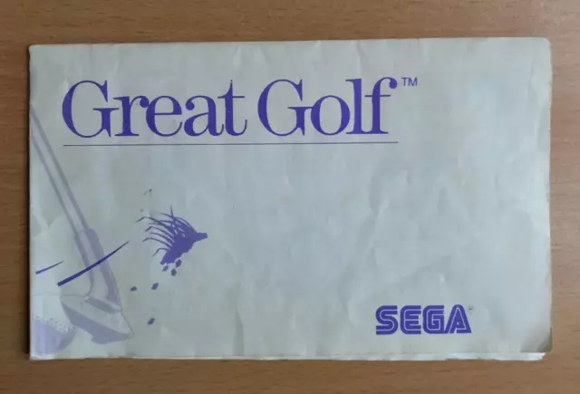 SEGA Master System Instruction Manual - GREAT GOLF
