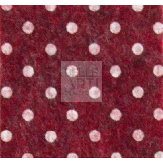 Panno Lenci 1 Mm 30X40 Cm Rosso Melange/Bianco A Pois