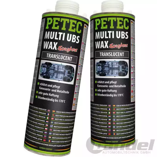 2x 1L PETEC Multi Gbstv Wax Transparent Transculent Presa Depressione Protezione