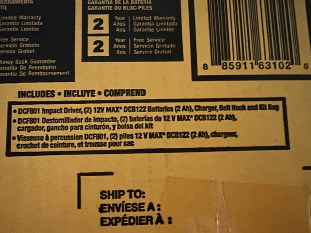 DEWALT 12V MAX XTREME Compact Brushless Impact Driver Kit – 1/4" Cordless, 3-Mode Precision Drive, 2x 2Ah Batteries, LED Lights, Tool Bag