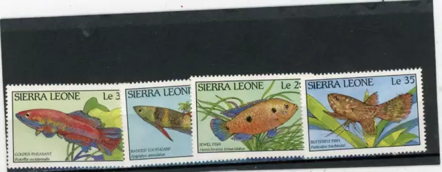 Sierra Leone 1988 Fish Scott# 959-62 Mint LH