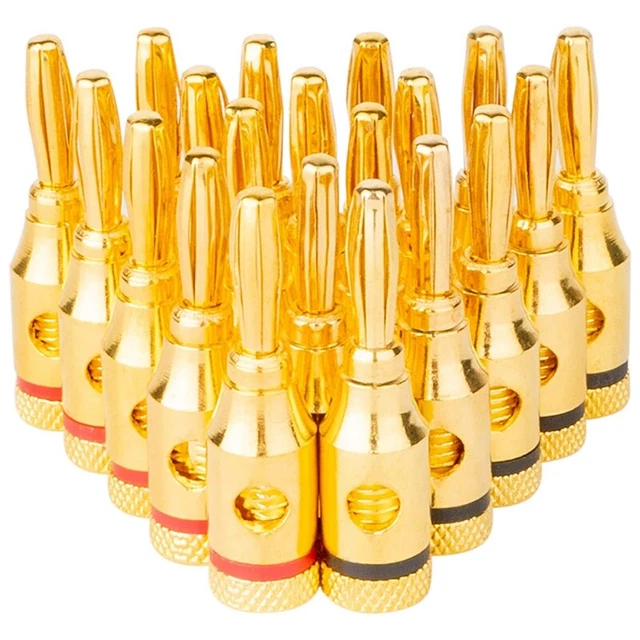 DEX LSF -fiches Banane Plaquées Or (Jaune) 02 015 Connecteur Banane