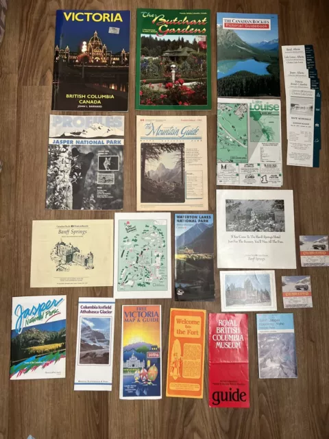 British Columbia Canada 1990s Travel Maps Guides Ephemera Rockies Victoria