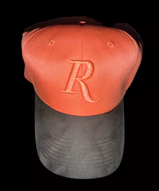 Remington Hat Orange Suede Bill R Hat Cap Hunting Strap back