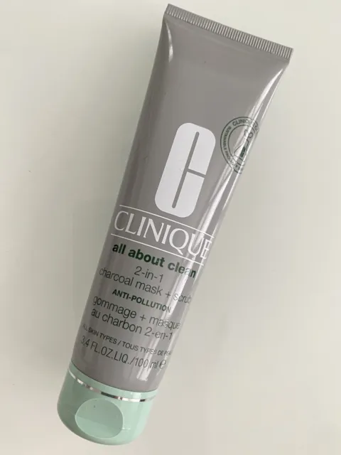 Clinique All About Clean 2 in 1 Charcoal Mask & Face Exfoliating Scrub 100ml