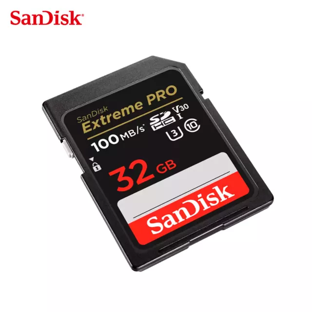 Carte mémoire SDHC SanDisk Extreme PRO 32 Go UHS-I/U3 V30 jusqu'à 100 Mo/s 4K Ultra HD 2