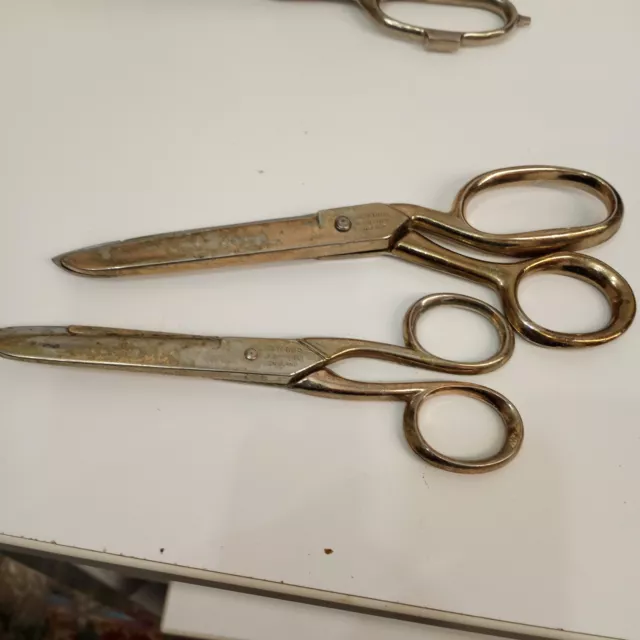 2 Pair Of Vintage Scissors Cutting Shears Sewing England