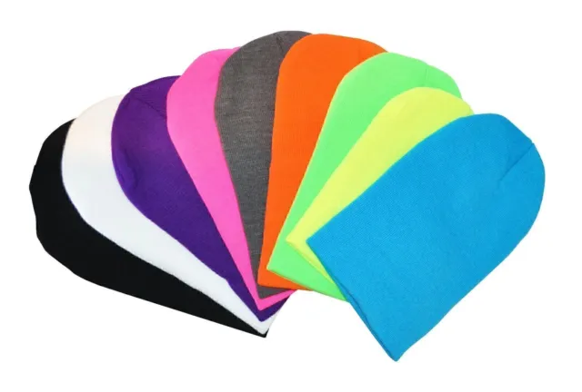 Slouch Beanie Hats Large Plain Woolly Warm Winter Colour Soft Hat Bulk Wholesale