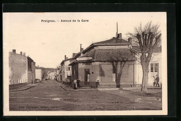 CPA Preignac, Avenue de la Gare