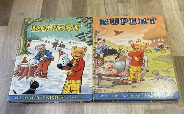 Rupert Bear Annual X 2 The Daily Express Annual 1974 & 1978 🔥