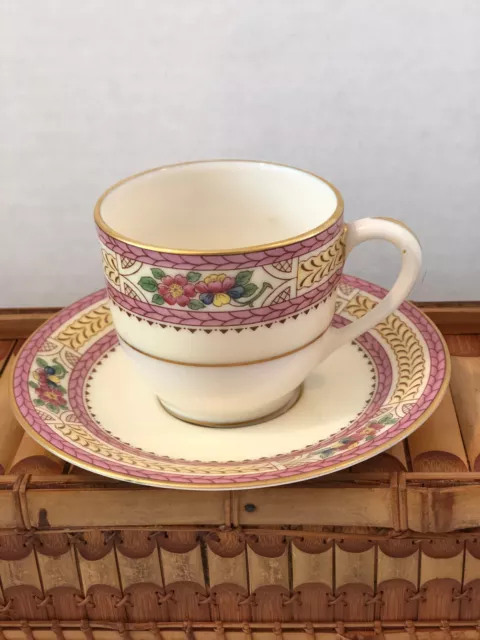 LENOX Floralia Demitasse/Espresso cup and saucer, pink