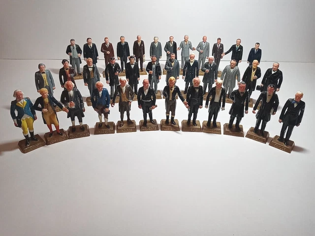 Vintage Marx Toys U.S. Presidents Painted Plastic Miniature Figurines Lot of 36 Vintage Marx Toys U.S. Presidents Painted Plastic Miniature Figurines Lot of 36