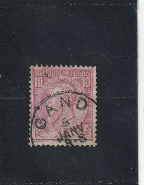 L5315 BELGIQUE TIMBRE N° Y & T 46 de 1884-91 " Leopold II " Oblitéré