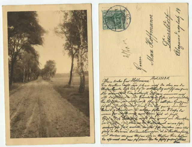 09305 - Birken-Allee - photo, run as a post office, Berlin 30.9.1912 to Düsseldorf