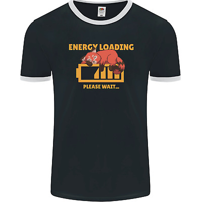 Sleeping Fox Energy Funny Lazy Anti-Social Mens Ringer T-Shirt FotL