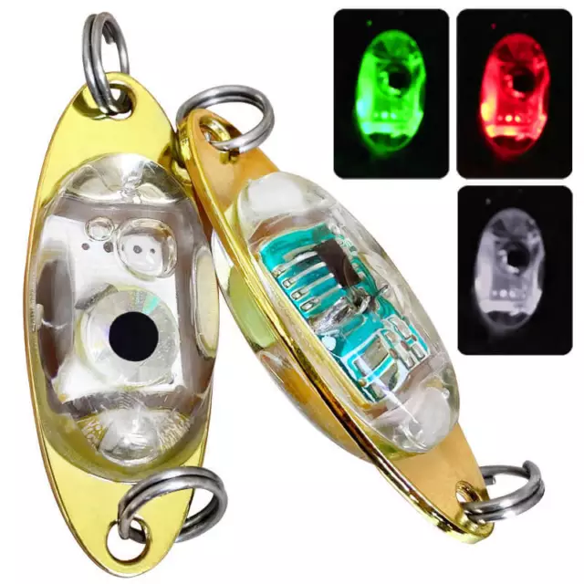 New 5x LED Flash Fishing Light Deep Drop Underwater Squid Bait Lure Lights Lamp